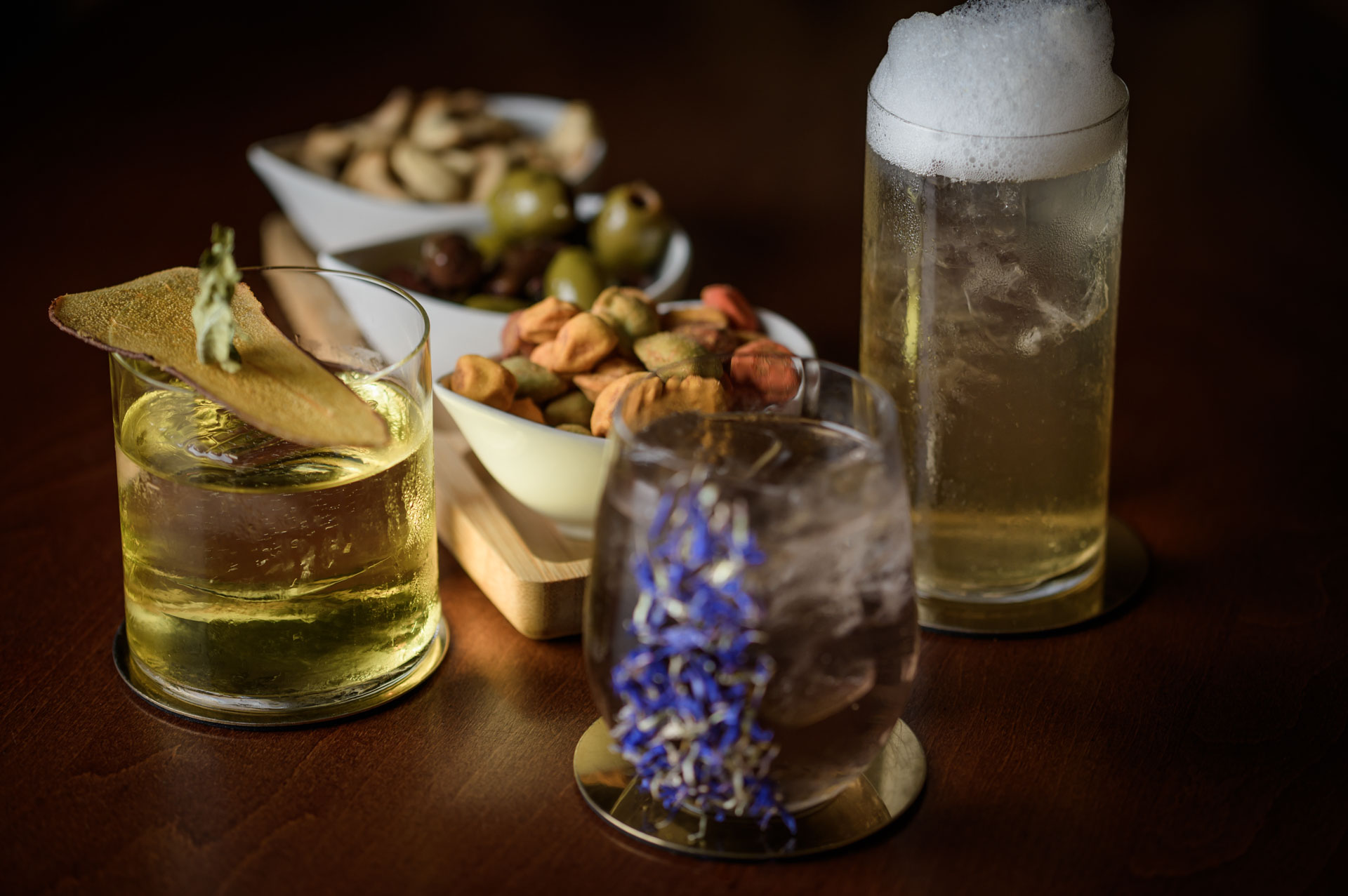 Cocktail coloré pour un événement  au bar 19:33 à Nantes